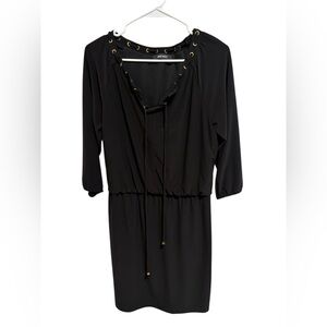 Nine West Black Belt with Gold Eyelets